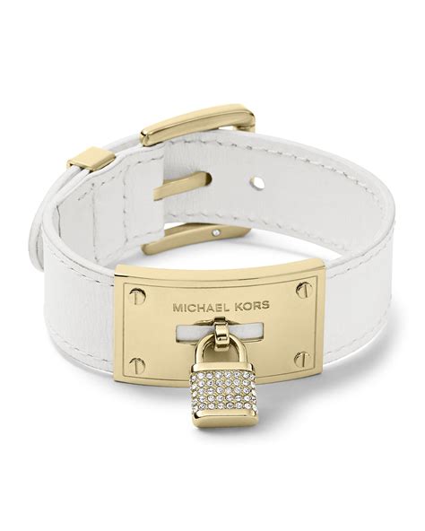 Michael Kors Leather Padlock Wrap Bracelet 